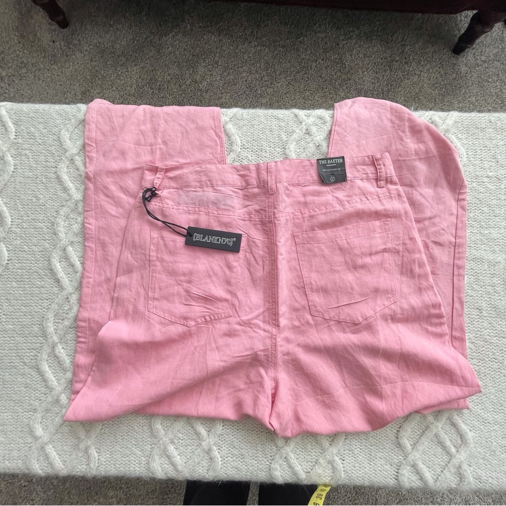 BlankNYC The Baxter Ribcage Straight Legs Pants Linen Blend